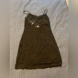 Victoria's Secret Black Lace Slip Dress
